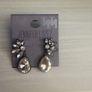 Jennifer Lopez Crystal Teardrop Earrings